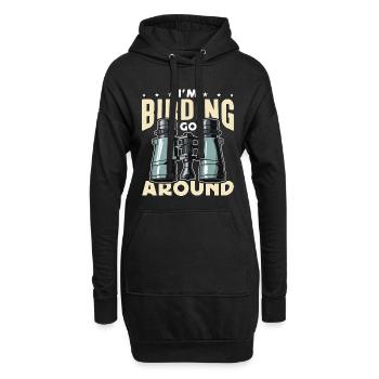 Birdwatching I'm Birding Go Around Bird Feeder - Hoodie-Kleid - Schwarz - Vorne