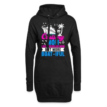 Kreuzfahrt Urlaub Kreuzfahrtschiff - Hoodie-Kleid - Schwarz - Vorne