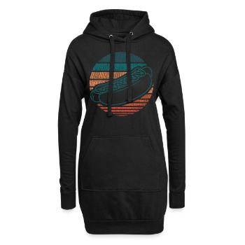 Hot Dog Adulte Rétro Vintage - Sweat-shirt à capuche long Femme - noir - Devant