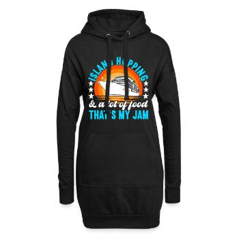 Kreuzfahrt Urlaub Kreuzfahrtschiff - Hoodie-Kleid - Schwarz - Vorne