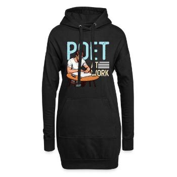 Amateur de poésie Poète au travail Rat de bibliothèque Poésie Écriture - Sweat-shirt à capuche long Femme - noir - Devant