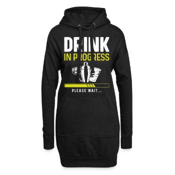 Bartender Mixologist Drink In - Hoodie-Kleid - Schwarz - Vorne