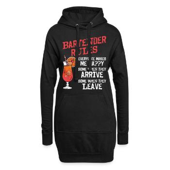 Bartender Mixologist Bartender - Hoodie-Kleid - Schwarz - Vorne