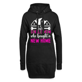 Pendaison de crémaillère des propriétaires - Sweat-shirt à capuche long Femme - noir - Devant