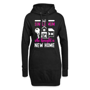 Pendaison de crémaillère des propriétaires - Sweat-shirt à capuche long Femme - noir - Devant