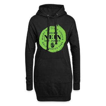 Nein - lustiger Spruch - sag nein - böser Humor - Hoodie-Kleid - Schwarz - Vorne