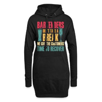 Bartender Mixologist Bartenders - Hoodie-Kleid - Schwarz - Vorne