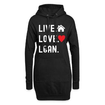 Pendaison de crémaillère des propriétaires - Sweat-shirt à capuche long Femme - noir - Devant