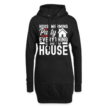 Pendaison de crémaillère des propriétaires - Sweat-shirt à capuche long Femme - noir - Devant