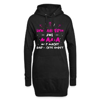 LKW Fahrerin Spruch Fun Lastwagenfahrerin Geschenk - Hoodie-Kleid - Schwarz - Vorne