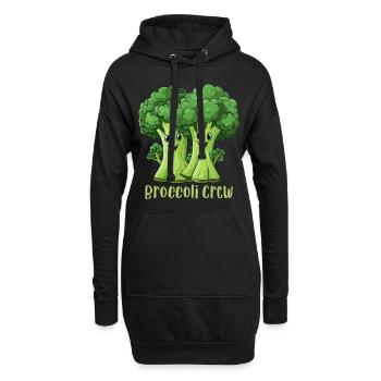 Broccoli Crew - Hoodie-Kleid - Schwarz - Vorne