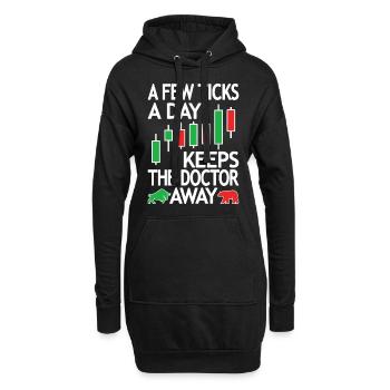 Futures Trading, Futures Trader, Daytrading - Hoodie-Kleid - Schwarz - Vorne