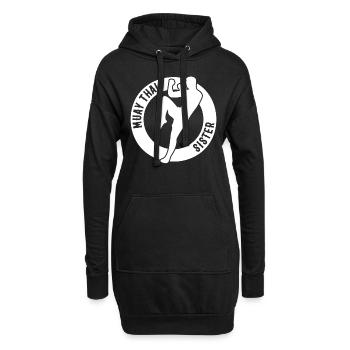 Sœur de Muay Thai Sœur combattante de Muay Thai - Sweat-shirt à capuche long Femme - noir - Devant