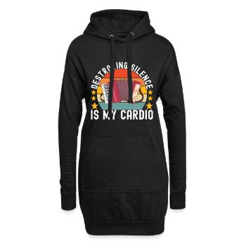 Accordéoniste Accordéoniste - Sweat-shirt à capuche long Femme - noir - Devant