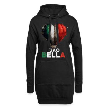 Ciao Bella - Hoodie-Kleid - Schwarz - Vorne