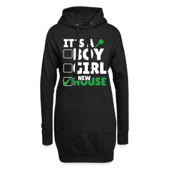 It's A Boy Girl New House - Hoodie-Kleid - Schwarz - Vorne