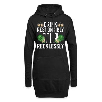Bartender Mixologist Drink - Hoodie-Kleid - Schwarz - Vorne