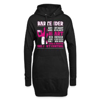 Barman Mixologue Barman - Sweat-shirt à capuche long Femme - noir - Devant