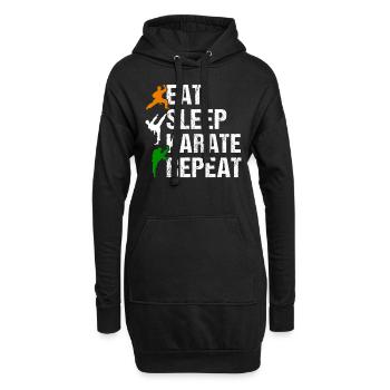 Eat Sleep Karate Repeat - Karate Fighter Karate Fi - Sweat-shirt à capuche long Femme - noir - Devant