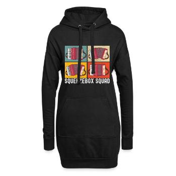 Accordéoniste Accordéoniste - Sweat-shirt à capuche long Femme - noir - Devant
