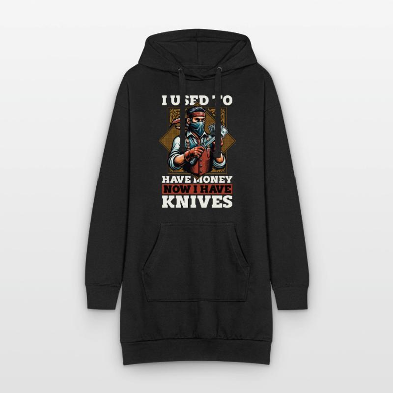 Forgeage de lames J’avais de l’argent Fabrication de lames Sweat-shirt à capuche long Femme