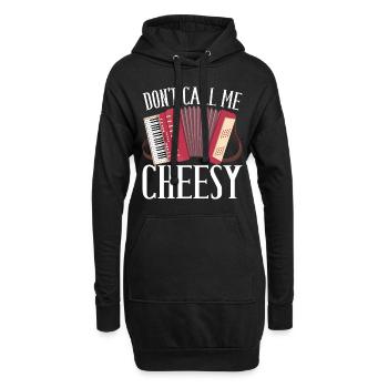 Akkordeon Instrument Akkordeonspieler - Hoodie-Kleid - Schwarz - Vorne