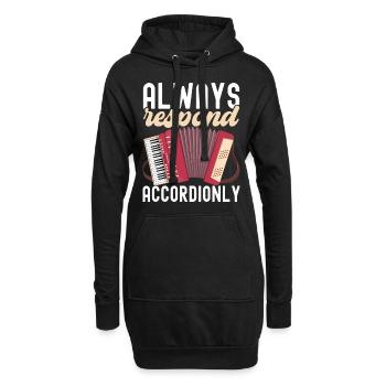 Accordéoniste Accordéoniste - Sweat-shirt à capuche long Femme - noir - Devant