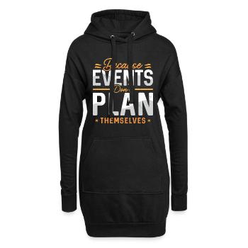 Coordinateur d’événements Parce que l’organisateur d’événements - Sweat-shirt à capuche long Femme - noir - Devant