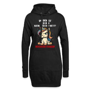 Du Denkst Ich Bin Klein Lieb Und Nett Böser Fehler - Hoodie-Kleid - Schwarz - Vorne