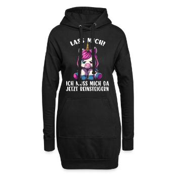 Laissez-moi entrer dans le vif du sujet maintenant - Sweat-shirt à capuche long Femme - noir - Devant