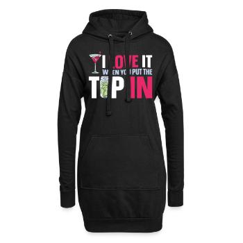 Bartender Mixologist I Love It - Hoodie-Kleid - Schwarz - Vorne