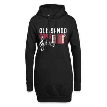 Accordéoniste Accordéoniste - Sweat-shirt à capuche long Femme - noir - Devant