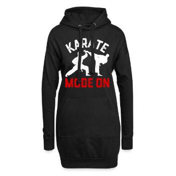 Mode Karaté activé - Combattant de karaté - Sweat-shirt à capuche long Femme - noir - Devant
