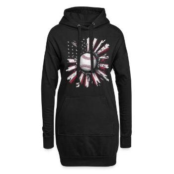 Baseball Hommes Femmes Enfants Joueur Lanceur Softball - Sweat-shirt à capuche long Femme - noir - Devant