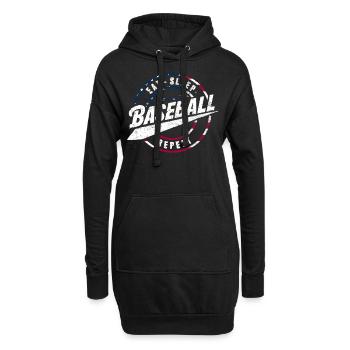 Baseball Men Women Kids Player Pitcher Softball - Hoodie-Kleid - Schwarz - Vorne