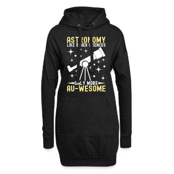 Atronome Astronomie - Hoodie-Kleid - Schwarz - Vorne