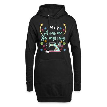 Sewing Seamstress Sewing Lover - I'm a awesome sea - Hoodie-Kleid - Schwarz - Vorne