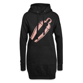 Bartender Mixologist Shaker - Hoodie-Kleid - Schwarz - Vorne