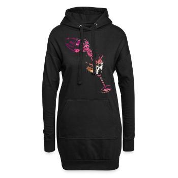 Bartender Mixologist Shaker Sunset - Hoodie-Kleid - Schwarz - Vorne