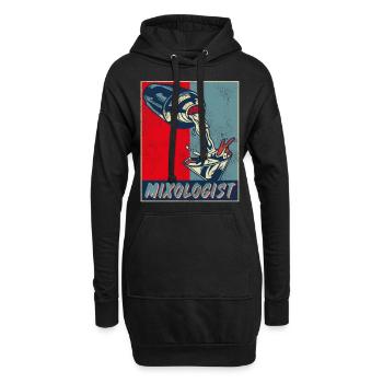Barman Mixologue Rétro Vintage - Sweat-shirt à capuche long Femme - noir - Devant
