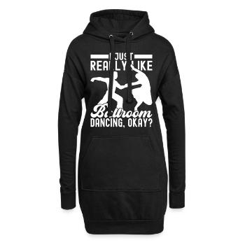 Ballsaal Tanz Ballsaaltänzer Gesellschaftstänzer - Hoodie-Kleid - Schwarz - Vorne