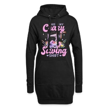 C’est ma chemise de couture folle Funny Sewing Lover - Sweat-shirt à capuche long Femme - noir - Devant