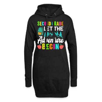 Second Grade Let The Adventure Begin - Hoodie-Kleid - Schwarz - Vorne
