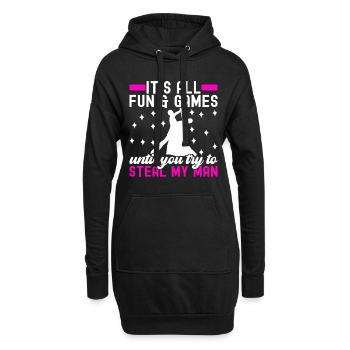 Ballsaal Tanz Ballsaaltänzer Gesellschaftstänzer - Hoodie-Kleid - Schwarz - Vorne