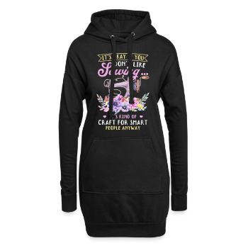 Ce n’est pas grave si vous n’aimez pas coudre.... Drôle de Sewin - Sweat-shirt à capuche long Femme - noir - Devant