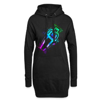 Bartender Mixologist Watercolors - Hoodie-Kleid - Schwarz - Vorne
