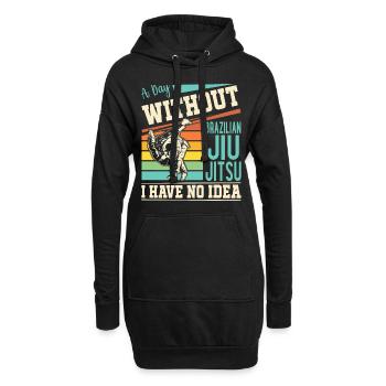 Une journée sans Jiu Jitsu Brésilien, je n’en ai aucune idée - Sweat-shirt à capuche long Femme - noir - Devant