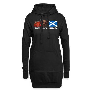 Kilts Cows Caledonia - Hoodie-Kleid - Schwarz - Vorne