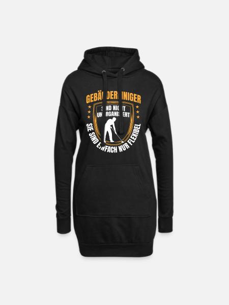 Gebäudereiniger sind flexibel Fensterputzer - Hoodie-Kleid - Schwarz