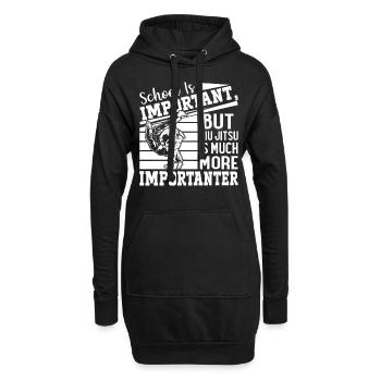 School is important but Jiu Jitsu is much more imp - Hoodie-Kleid - Schwarz - Vorne